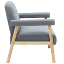 topersoners sofa i stof lysegrå
