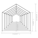 festtelt PE 6x12 m grå