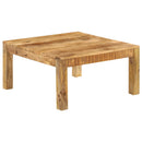 sofabord massivt mangotræ 80 x 80 x 40 cm