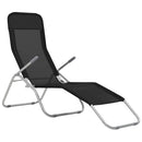 foldbare liggestole 2 stk. textilene sort