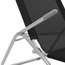 foldbare liggestole 2 stk. textilene sort