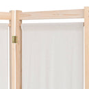 5-panels rumdeler 200 x 170 x 4 cm stof cremefarvet
