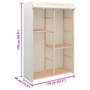 tøjgarderobe i 3 niveauer 110x40x170 cm