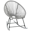 udendørs gyngestol polyrattan grå