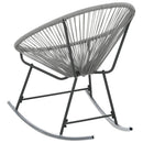 udendørs gyngestol polyrattan grå