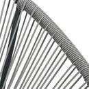 udendørs gyngestol polyrattan grå