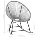 udendørs gyngestol polyrattan grå