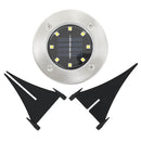 soldrevne LED-nedgravningsspots 8 stk. varmt hvidt lys