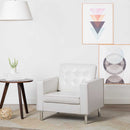 Lænestol Hvid 75x70x75 cm Kunstlæder