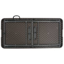 foldbart havebord 120 x 60 x 74 cm HDPE rattanlook brun