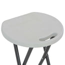 foldbare barstole 2 stk. HDPE og stål hvid