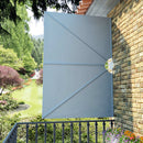 sammenklappelig sidemarkise til terrasse grå 240 x 160 cm