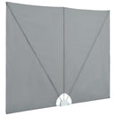 sammenklappelig sidemarkise til terrasse grå 240 x 160 cm