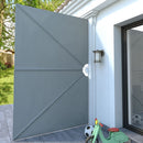 sammenklappelig sidemarkise til terrasse grå 300 x 200 cm