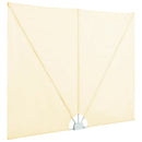 sammenklappelig sidemarkise til terrasse cremefarvet 240 x 160 cm