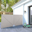 sammenklappelig sidemarkise til terrasse cremefarvet 300 x 150 cm