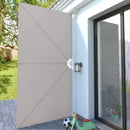 sammenklappelig sidemarkise til terrasse cremefarvet 400 x 200 cm