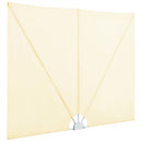 sammenklappelig sidemarkise til terrasse cremefarvet 400 x 200 cm
