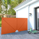 sammenklappelig sidemarkise til terrasse terracotta 300 x 150 cm