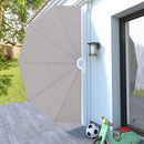 sammenklappelig sidemarkise til terrasse cremefarvet 160 cm