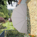 sammenklappelig sidemarkise til terrasse cremefarvet 160 cm