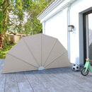 sammenklappelig sidemarkise til terrasse cremefarvet 160 cm