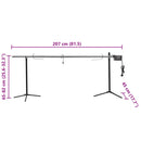 automatisk grill med motor rustfrit stål 207 x 45 x 81 cm