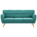 3-personers sofa 172x70x82 cm stofbetræk grøn