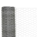 hønsenet galvaniseret stål 25 x 1,2 m sølvfarvet