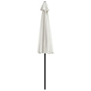 balkonparasol med aluminumsstang sandfarvet 270 x 144 cm halv