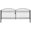 hegnslåge ASSEN dobbeltdør med buet top stål 400x150 cm