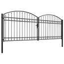hegnslåge ASSEN dobbeltdør med buet top stål 400x150 cm