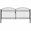 hegnslåge ASSEN dobbeltdør med buet top stål 400x175 cm