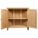 hjørneskab 80x33,5x78 cm massivt egetræ