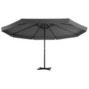 udendørs parasol med aluminiumsstang 500 cm antracitgrå