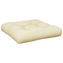 pallehynde 58x58x10 cm stof sandfarvet