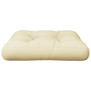 pallehynde 58x58x10 cm stof sandfarvet