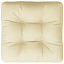 pallehynde 58x58x10 cm stof sandfarvet