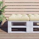 pallehynde 58x58x10 cm stof sandfarvet
