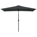 parasol med metalstang 300x200 cm antracitgrå