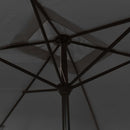 parasol med metalstang 300x200 cm antracitgrå