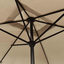 parasol med metalstang 300x200 cm gråbrun