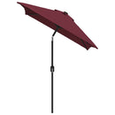 parasol med metalstang 300x200 cm bordeauxrød