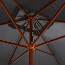 parasol 200x300 cm træstang antracitgrå