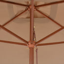 parasol 200x300 cm træstang gråbrun