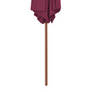 parasol 270 cm træstang bordeauxrød