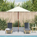 parasol 150x200 cm træstang sandfarvet