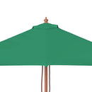parasol 150x200 cm træstang grøn