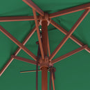 parasol 150x200 cm træstang grøn