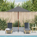 parasol 150x200 cm træstang antracitgrå